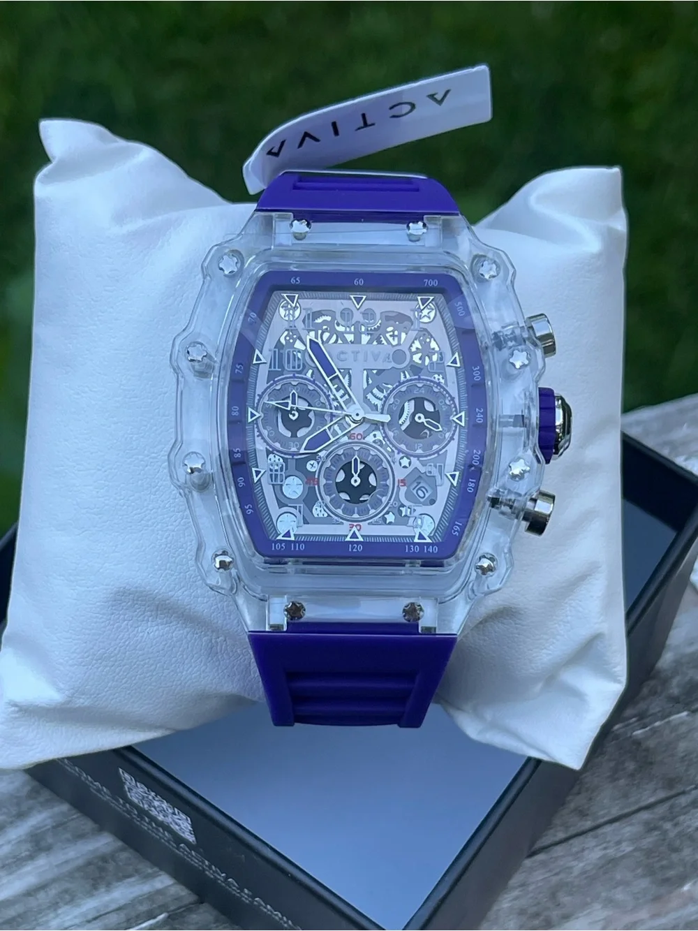 Activa X Invicta Men's Watch w/ Skeleton Dial - 44.3mm, Purple (ACW2305-010) new